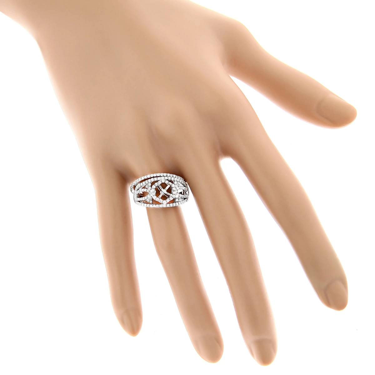 14K White Gold Diamond Engagement Ring Set 0.85ct Setting: 7/16 In (11mm); Band: 1mm 5 14K White Gold Diamond Engagement Ring Set 0.85ct Setting: 7/16 In (11mm); Band: 1mm - Image 5