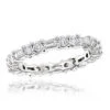 14K White Gold Diamond Eternity Band 1.44ct 16 Stones