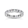 Thin 14K White Gold Diamond Eternity Band 3.15ct