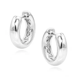 14K White Gold Diamond Huggie Earrings Hoops 1/2ct 9 14K White Gold Diamond Huggie Earrings Hoops 1/2ct -Borcely Jewelry Sales 14k gold diamond huggie earrings hoops 047ct p 6036 backwh