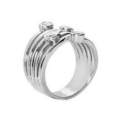 14K White Gold Diamond Right Hand Women's Ring 0.51ct 6 14K White Gold Diamond Right Hand Women's Ring 0.51ct -Borcely Jewelry Sales 14k gold diamond right hand womens ring 051ct p 29792 back white