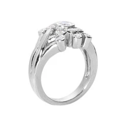 14K White Gold Diamond Right Hand Women's Ring 0.70ct -Borcely Jewelry Sales 14k gold diamond right hand womens ring 070ct p 29726 back white