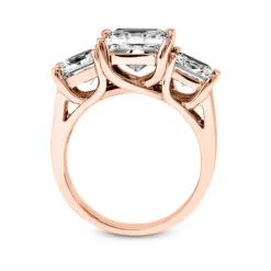 14K White Gold Diamond Three Stone Engagement Ring 0.64ct -Borcely Jewelry Sales 14k gold diamond three stone engagement ring 064ct p 24692 additional rose