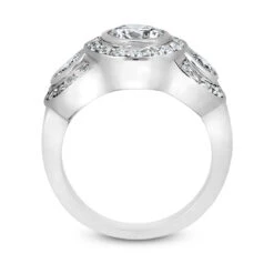 14K White Gold Diamond Three Stone Engagement Ring 1.42ct 17 14K White Gold Diamond Three Stone Engagement Ring 1.42ct -Borcely Jewelry Sales 14k gold diamond three stone engagement ring 142ct p 24742 additional white