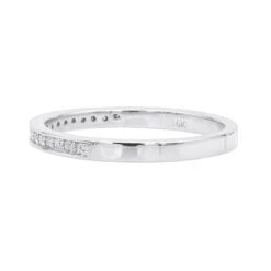 Thin Diamond Wedding Stackable Ring For Women 14K White Gold 0.21ct -Borcely Jewelry Sales 14k gold diamond unique engagement band 021ct p 23759 backwh