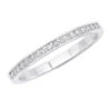 Thin Diamond Wedding Stackable Ring For Women 14K White Gold 0.21ct