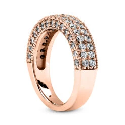 14K White Gold Diamond Unique Engagement Band 1.05ct -Borcely Jewelry Sales 14k gold diamond unique engagement band 105ct p 24208 back rose 20220426