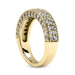 14K White Gold Diamond Unique Engagement Band 1.05ct -Borcely Jewelry Sales 14k gold diamond unique engagement band 105ct p 24208 back yellow 20220426