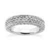 14K White Gold Diamond Unique Engagement Band 1.05ct