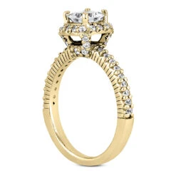 14K White Gold Diamond Unique Engagement Ring 0.86ct 2.2mm -Borcely Jewelry Sales 14k gold diamond unique engagement ring 086ct p 23678 back yellow 20220426