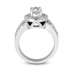14K White Gold Diamond Unique Engagement Ring 1.04ct 12.40mm 17 14K White Gold Diamond Unique Engagement Ring 1.04ct 12.40mm -Borcely Jewelry Sales 14k gold diamond unique engagement ring 104ct p 24189 additional white