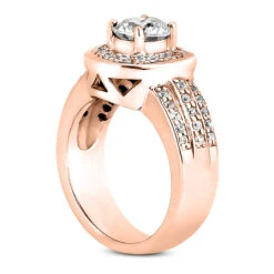 14K White Gold Diamond Unique Engagement Ring 1.04ct 12.40mm 14 14K White Gold Diamond Unique Engagement Ring 1.04ct 12.40mm -Borcely Jewelry Sales 14k gold diamond unique engagement ring 104ct p 24189 back rose 20220426