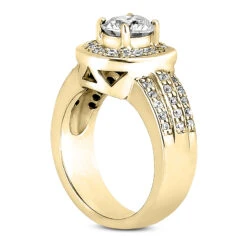 14K White Gold Diamond Unique Engagement Ring 1.04ct 12.40mm 13 14K White Gold Diamond Unique Engagement Ring 1.04ct 12.40mm -Borcely Jewelry Sales 14k gold diamond unique engagement ring 104ct p 24189 back yellow 20220426