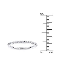 14K White Gold Diamond Wedding Band For Women By Luxurman 0.35ct 11 14K White Gold Diamond Wedding Band For Women By Luxurman 0.35ct -Borcely Jewelry Sales 14k gold diamond wedding band for women by luxurman 035ct rulerwh