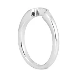 Thin 14K White Gold Engagement Ring Band 2.1mm -Borcely Jewelry Sales 14k gold engagement ring band p 23234 back white 20220426