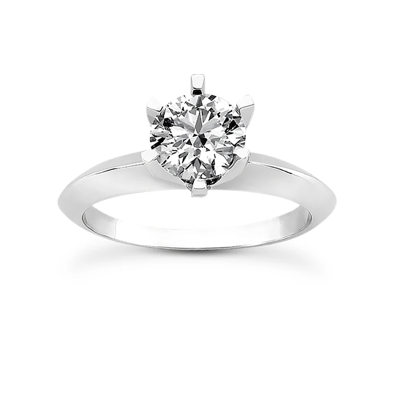 14K White Gold Engagement Ring Mounting And Band Set Band: 3mm, Mount.: 3mm 4 14K White Gold Engagement Ring Mounting And Band Set Band: 3mm, Mount.: 3mm - Image 4