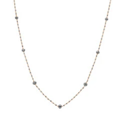 14K White Gold Faceted Black Diamond Bead Necklace Chain 25.25ct 12 14K White Gold Faceted Black Diamond Bead Necklace Chain 25.25ct -Borcely Jewelry Sales 14k gold faceted black diamond bead necklace chain 2525ct ro