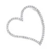 14K White Gold Floating Diamond Heart Pendant 1.25ct