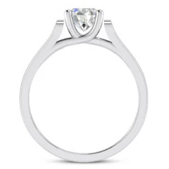 14K White Gold Four-Prong Solitaire Engagement Ring 1ct 2.7mm -Borcely Jewelry Sales 14k gold four prong solitaire engagement ring 1ct p 23249 additional white