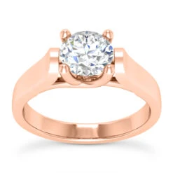 14K White Gold Four-Prong Solitaire Engagement Ring 1ct 2.7mm -Borcely Jewelry Sales 14k gold four prong solitaire engagement ring 1ct p 23249 rose 20220426
