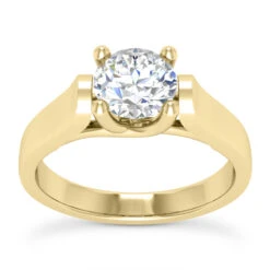 14K White Gold Four-Prong Solitaire Engagement Ring 1ct 2.7mm -Borcely Jewelry Sales 14k gold four prong solitaire engagement ring 1ct p 23249 yellow 20220426