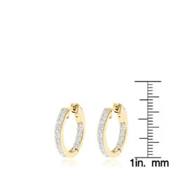14K Yellow Gold Inside Out Channel Set Diamond Hoop Earrings 1.45ct -Borcely Jewelry Sales 14k gold inside out channel set diamond hoop earrings 145ct rulerye