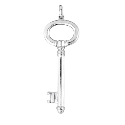 14K White Gold Key Pendant 1 14K White Gold Key Pendant