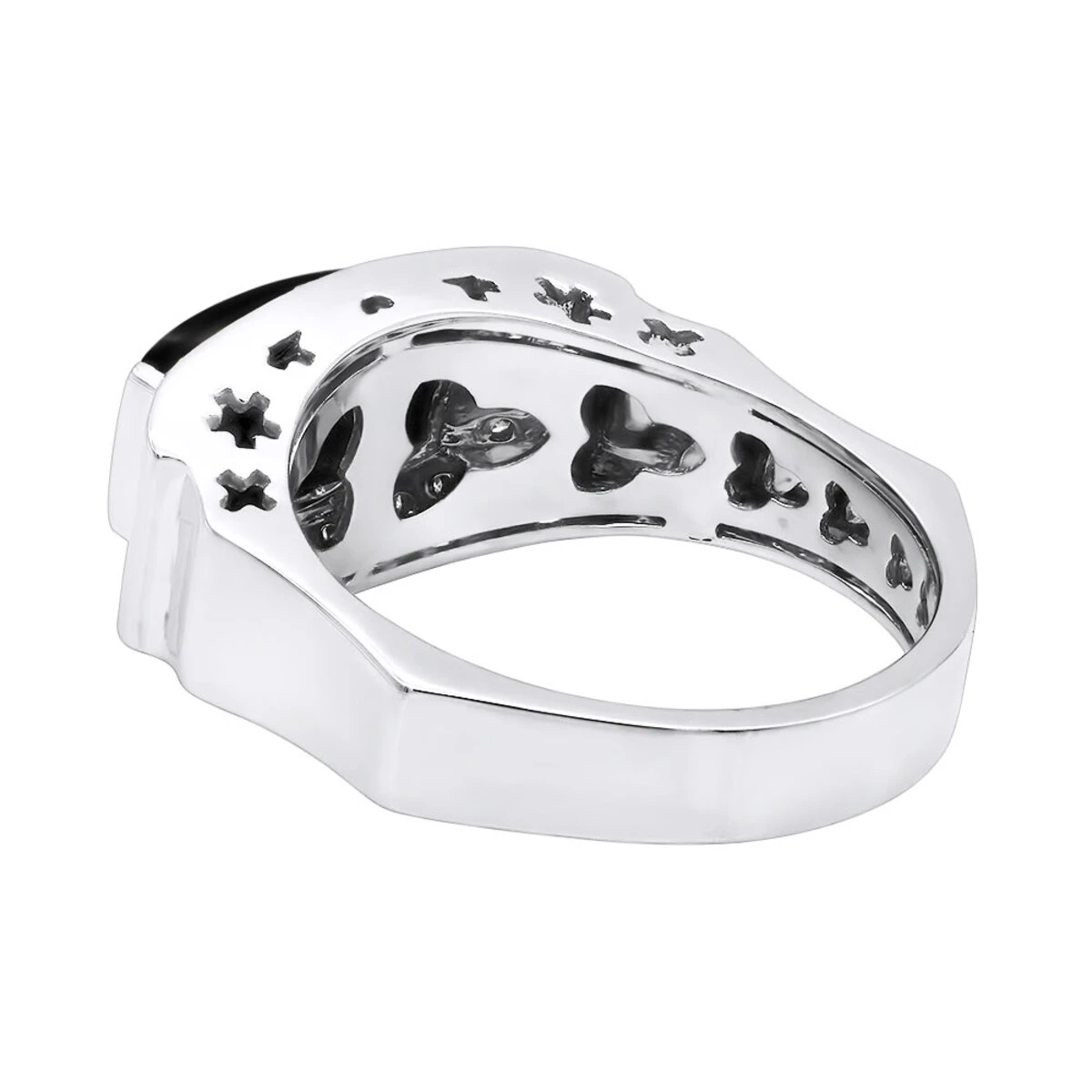 14K White Gold Ladies Black Onyx Ring 0.26ct 4 14K White Gold Ladies Black Onyx Ring 0.26ct - Image 4