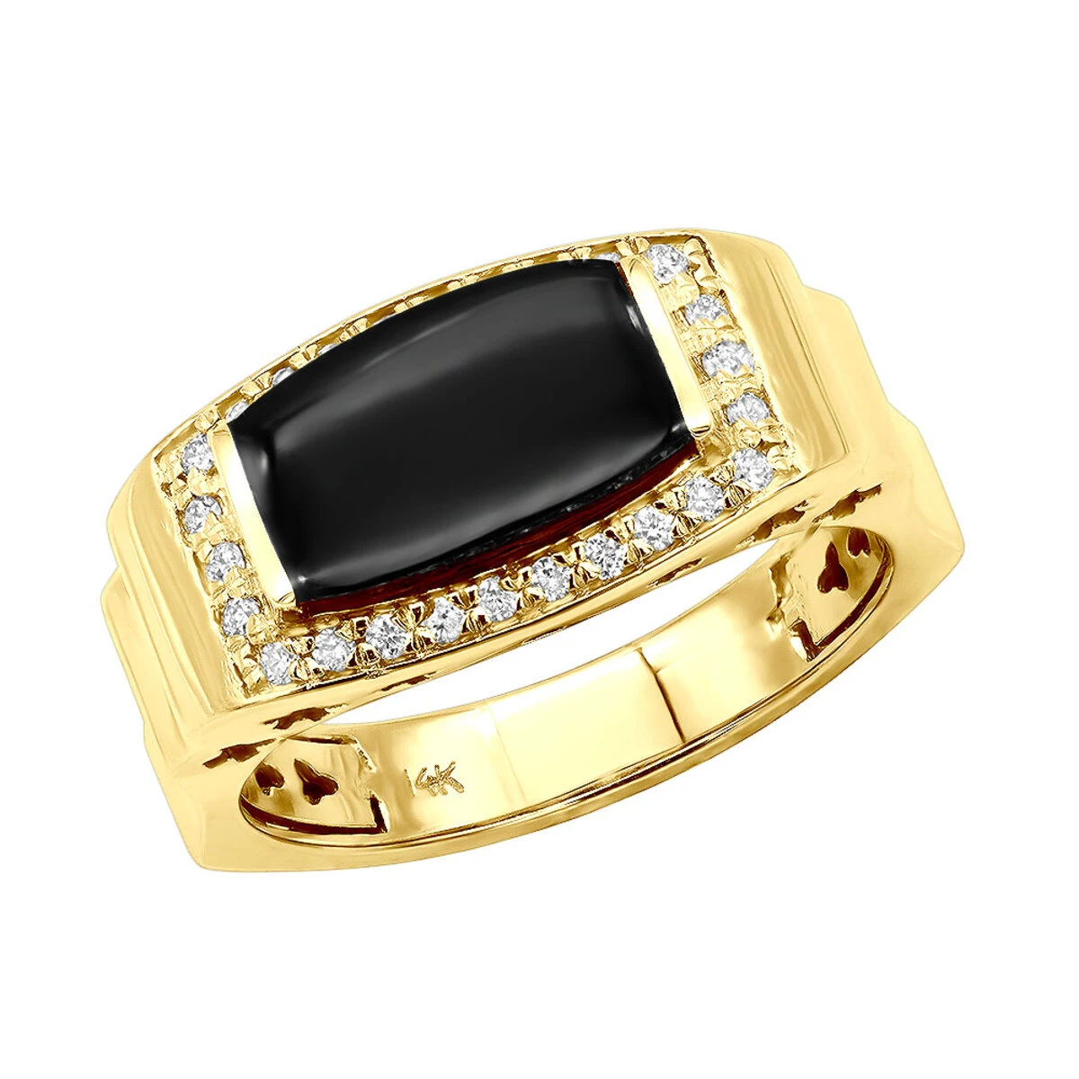 14K White Gold Ladies Black Onyx Ring 0.26ct 2 14K White Gold Ladies Black Onyx Ring 0.26ct - Image 2