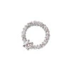 14K White Gold Ladies Circle Diamond Necklace 0.46ct