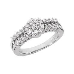 14K White Gold Ladies Diamond Ring 0.45ct