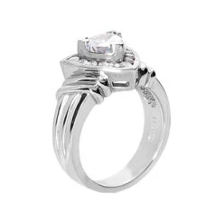 14K White Gold Ladies Diamond Ring 0.80ct 12.5mm -Borcely Jewelry Sales 14k gold ladies diamond ring 080ct p 29341 back white