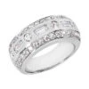 14K White Gold Ladies Diamond Ring 1.24ct 8.9mm