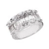 14K White Gold Ladies Diamond Ring 1.95ct 9.8mm