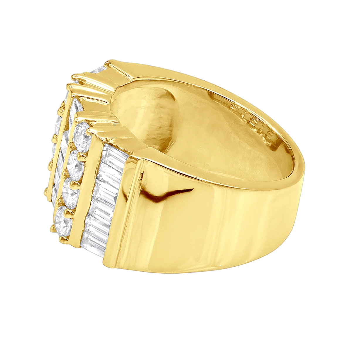 14K Yellow Gold Ladies Diamond Ring 2.60ct 5 14K Yellow Gold Ladies Diamond Ring 2.60ct - Image 5