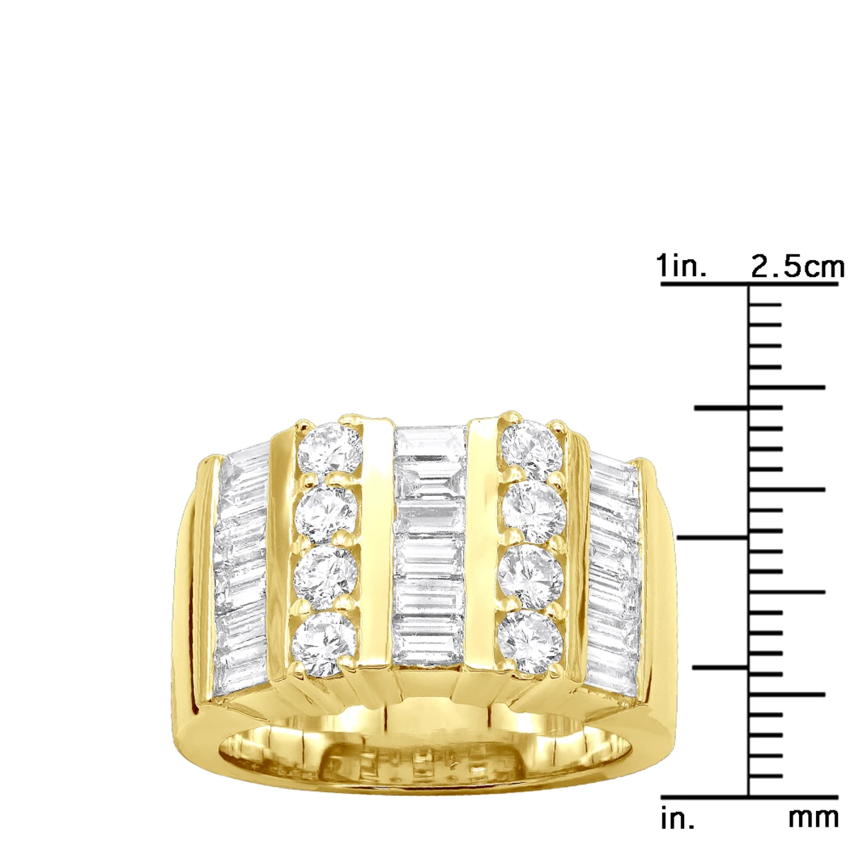 14K Yellow Gold Ladies Diamond Ring 2.60ct 8 14K Yellow Gold Ladies Diamond Ring 2.60ct - Image 8