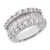 14K White Gold Ladies Diamond Ring 3.58ct 10.7mm