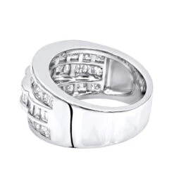 14K White Gold Ladies Diamond Ring 3.72ct 9 14K White Gold Ladies Diamond Ring 3.72ct -Borcely Jewelry Sales 14k gold ladies diamond ring 372ct p 29657 backwh