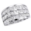 14K White Gold Ladies Diamond Ring 3.72ct