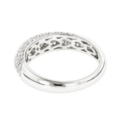 Unique Diamond Wedding Band For Women 14K White Gold Pave Diamond Ring 1.3ct 9 Unique Diamond Wedding Band For Women 14K White Gold Pave Diamond Ring 1.3ct -Borcely Jewelry Sales 14k gold pave diamond ring 130ct p 35712 backwh