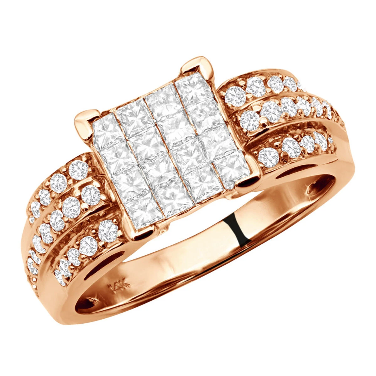 14K White Gold Pre-Set Diamond Engagement Ring 1.40ct 3 14K White Gold Pre-Set Diamond Engagement Ring 1.40ct - Image 3