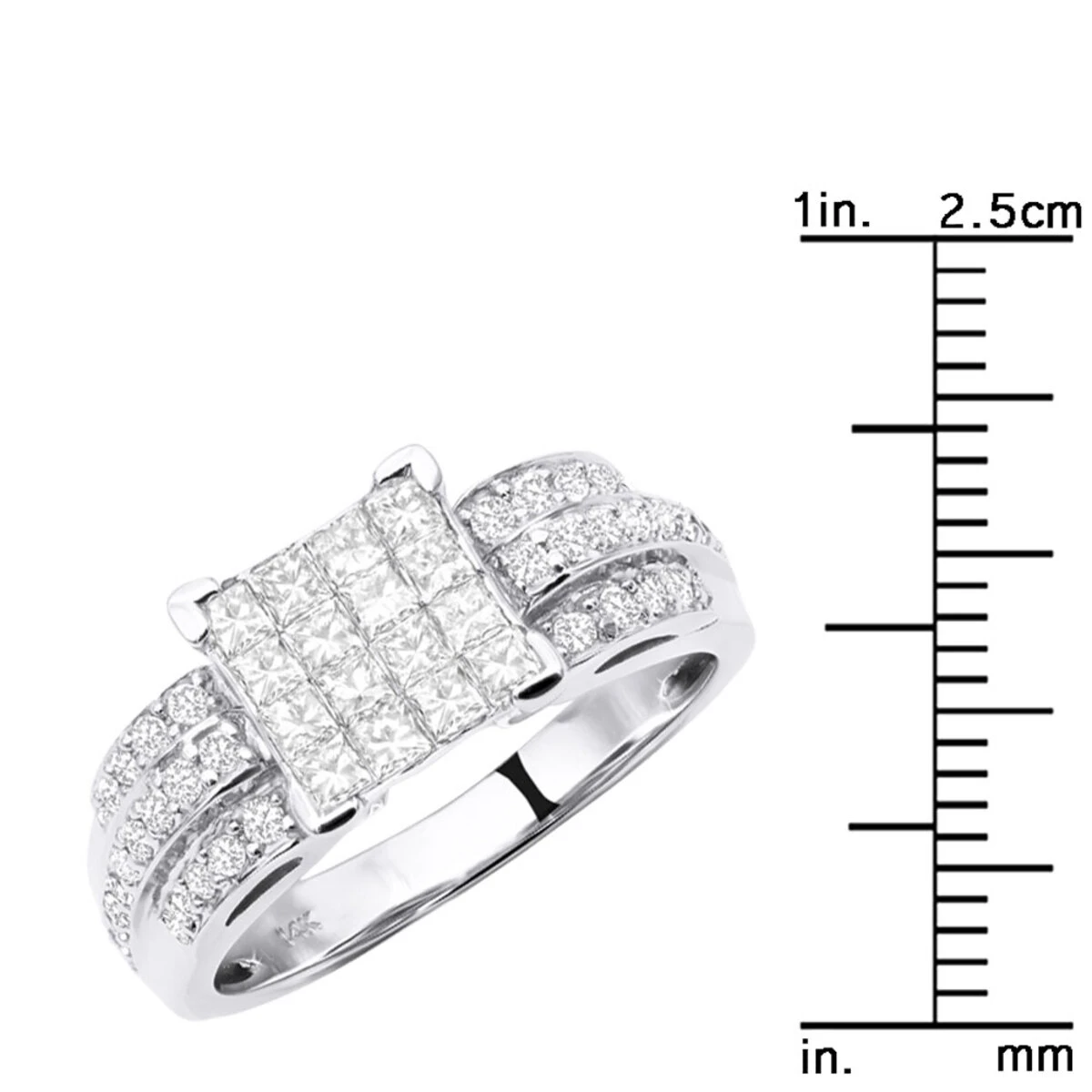 14K White Gold Pre-Set Diamond Engagement Ring 1.40ct 8 14K White Gold Pre-Set Diamond Engagement Ring 1.40ct - Image 8