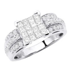 14K White Gold Pre-Set Diamond Engagement Ring 1.40ct
