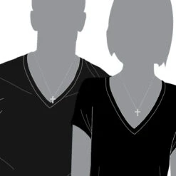 14K White Gold Princess Cut Diamond Cross Necklace 0.7ct -Borcely Jewelry Sales 14k gold princess cut diamond cross necklace 060ct p 26539 bodwh