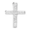 14K White Gold Princess Cut Diamond Cross Necklace 0.7ct