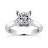 14K White Gold Princess Diamond Solitaire Engagement Ring 0.30ct