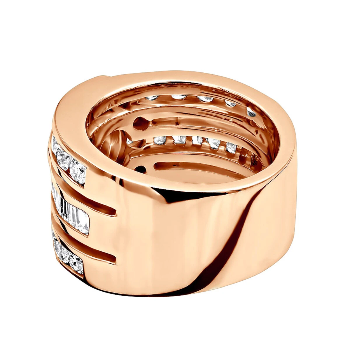 Unique 14K White Gold Right Hand Diamond Ring For Women 3.01ct By Luxurman 6 Unique 14K White Gold Right Hand Diamond Ring For Women 3.01ct By Luxurman - Image 6