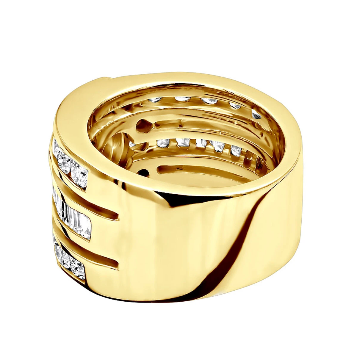 Unique 14K White Gold Right Hand Diamond Ring For Women 3.01ct By Luxurman 5 Unique 14K White Gold Right Hand Diamond Ring For Women 3.01ct By Luxurman - Image 5