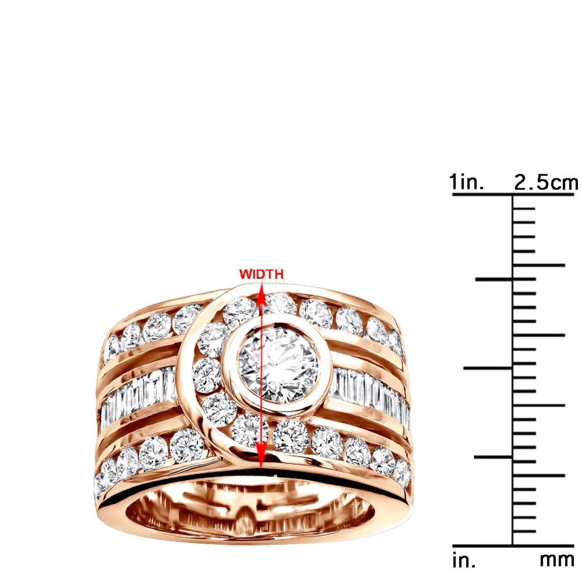 Unique 14K White Gold Right Hand Diamond Ring For Women 3.01ct By Luxurman 12 Unique 14K White Gold Right Hand Diamond Ring For Women 3.01ct By Luxurman - Image 12