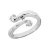 14K White Gold Right Hand Ladies Diamond Ring 0.20ct